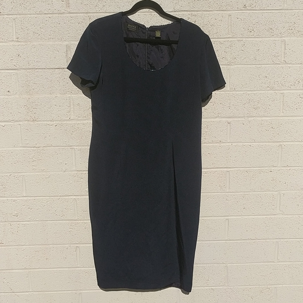 Dana Buchman silk dress navy size 12